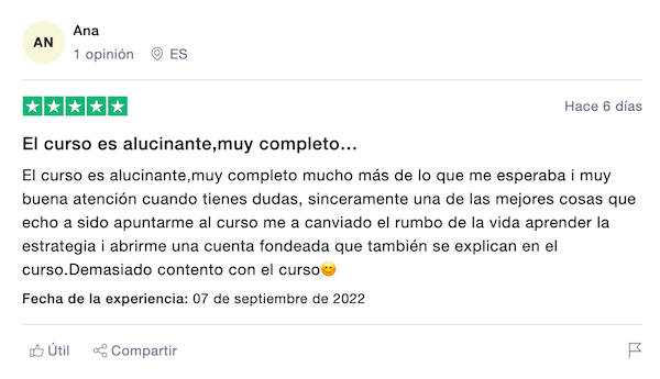 Opiniones tradeando Ana