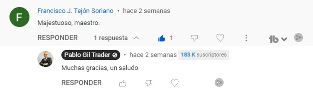 comentarios de alumnos del MÁSTER DE INVERSIÓN Y TRADING EN MERCADOS DE PABLO GIL